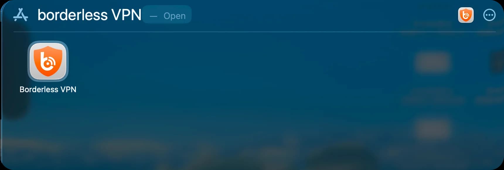 Borderless VPN shown in the macOS Launchpad after installation